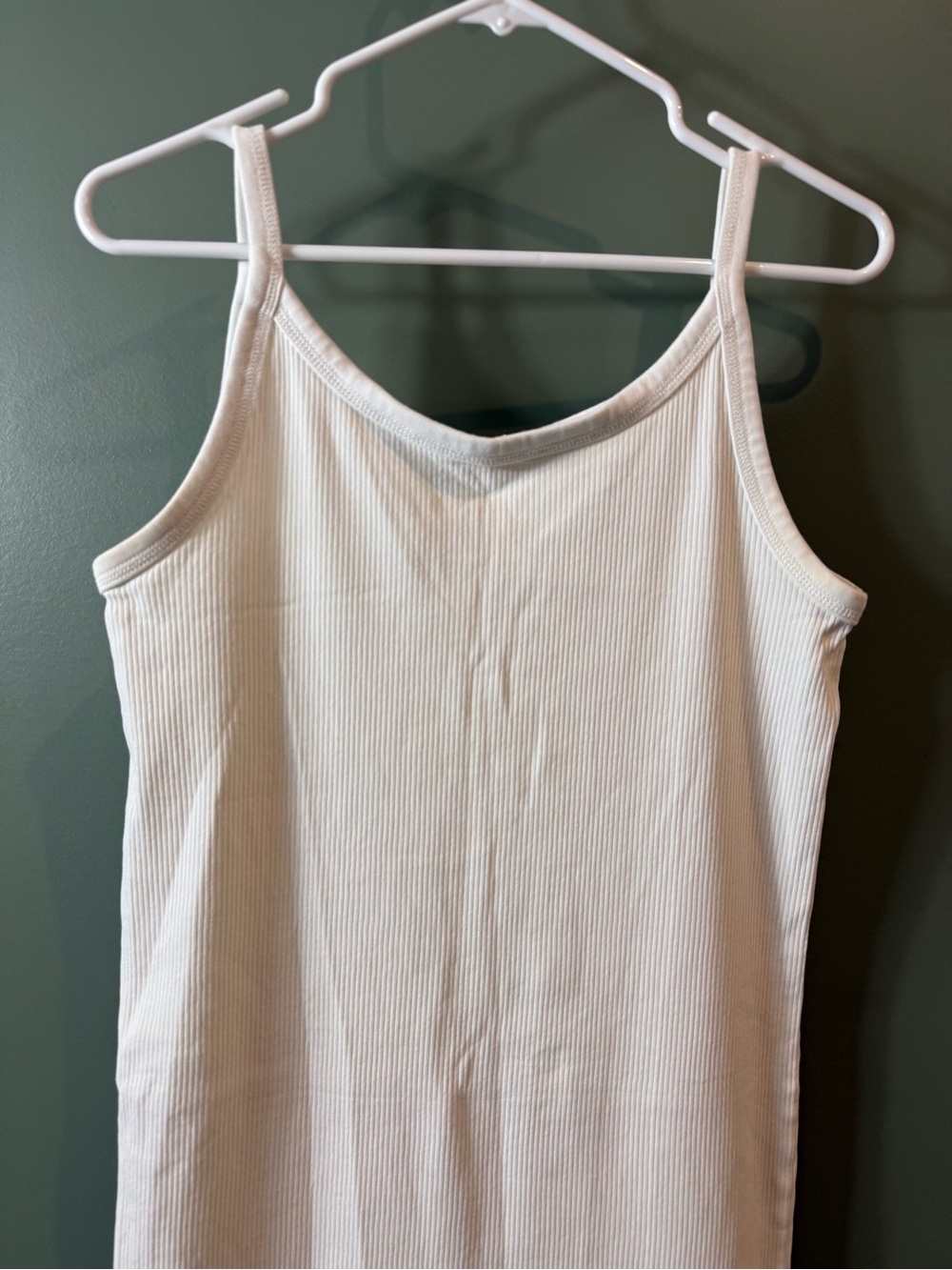 Classic Cream Ribbed Dress - Picture 2 of 9